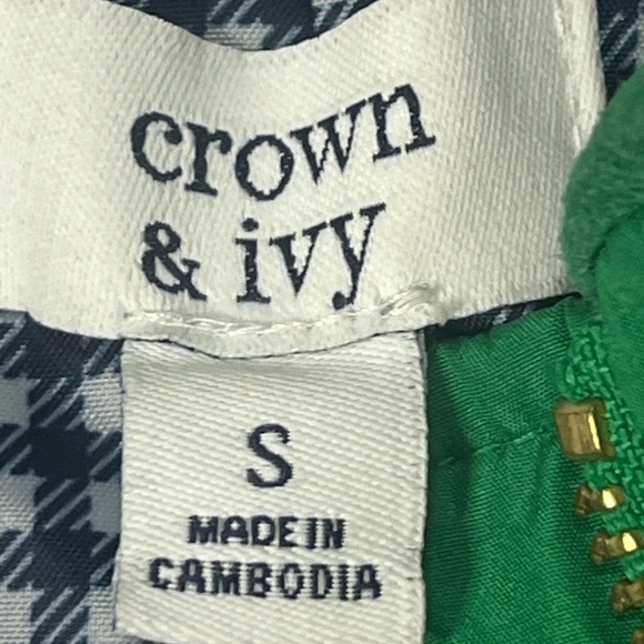 Crown & Ivy GREEN lined jacket NWT SIZE Small - Picture 4 of 11